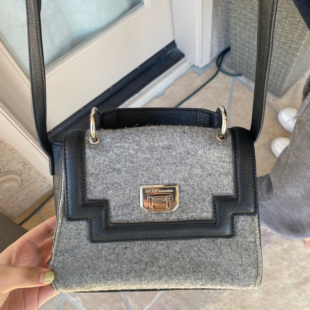 grey and black BCBGeneration purse